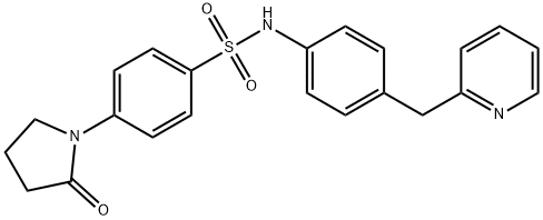 4-(2-oxopyrrolidin-1-yl)-N-[4-(pyridin-2-ylmethyl)phenyl]benzenesulfonamide Structure
