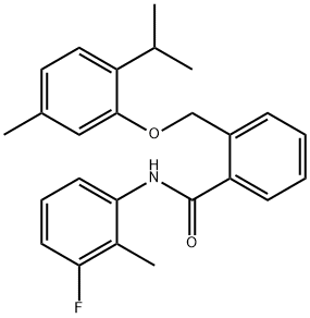 N-(3-fluoro-2-methylphenyl)-2-[(5-methyl-2-propan-2-ylphenoxy)methyl]benzamide|