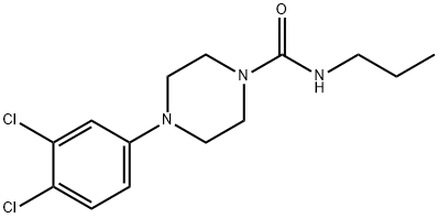 4-(3,4-dichlorophenyl)-N-propylpiperazine-1-carboxamide 化学構造式