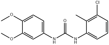 1-(3-chloro-2-methylphenyl)-3-(3,4-dimethoxyphenyl)urea,899587-48-5,结构式