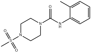 N-(2-methylphenyl)-4-methylsulfonylpiperazine-1-carboxamide Structure