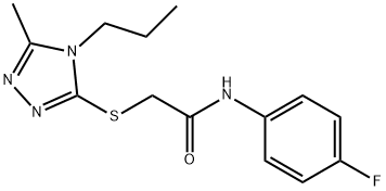 N-(4-fluorophenyl)-2-[(5-methyl-4-propyl-1,2,4-triazol-3-yl)sulfanyl]acetamide Structure