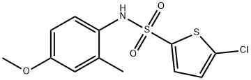 5-chloro-N-(4-methoxy-2-methylphenyl)thiophene-2-sulfonamide 化学構造式