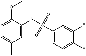 3,4-difluoro-N-(2-methoxy-5-methylphenyl)benzenesulfonamide Structure