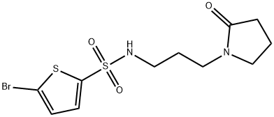 5-bromo-N-[3-(2-oxopyrrolidin-1-yl)propyl]thiophene-2-sulfonamide Structure