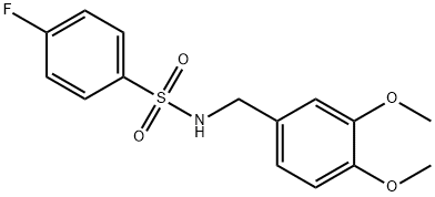 N-[(3,4-dimethoxyphenyl)methyl]-4-fluorobenzenesulfonamide Structure