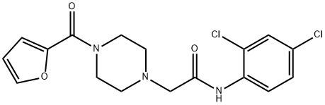N-(2,4-dichlorophenyl)-2-[4-(furan-2-carbonyl)piperazin-1-yl]acetamide Structure