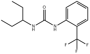 1-pentan-3-yl-3-[2-(trifluoromethyl)phenyl]urea 结构式