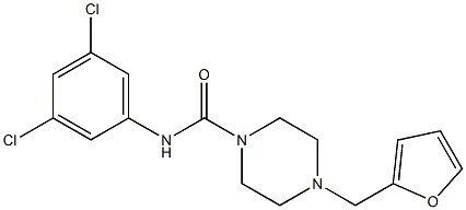 N-(3,5-dichlorophenyl)-4-(furan-2-ylmethyl)piperazine-1-carboxamide Structure