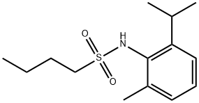 N-(2-methyl-6-propan-2-ylphenyl)butane-1-sulfonamide 化学構造式