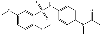 N-[4-[(2,5-dimethoxyphenyl)sulfonylamino]phenyl]-N-methylacetamide Struktur