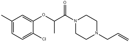 2-(2-chloro-5-methylphenoxy)-1-(4-prop-2-enylpiperazin-1-yl)propan-1-one 化学構造式