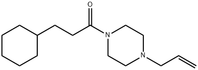 3-cyclohexyl-1-(4-prop-2-enylpiperazin-1-yl)propan-1-one 化学構造式