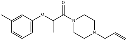 2-(3-methylphenoxy)-1-(4-prop-2-enylpiperazin-1-yl)propan-1-one,901699-74-9,结构式