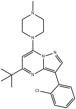 5-tert-butyl-3-(2-chlorophenyl)-7-(4-methylpiperazin-1-yl)pyrazolo[1,5-a]pyrimidine Structure