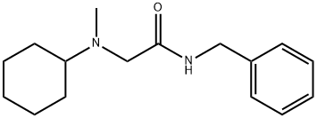 N-benzyl-2-[cyclohexyl(methyl)amino]acetamide 结构式