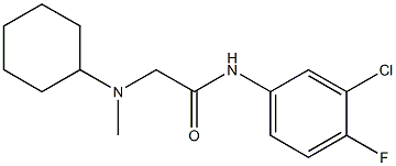 N-(3-chloro-4-fluorophenyl)-2-[cyclohexyl(methyl)amino]acetamide Structure