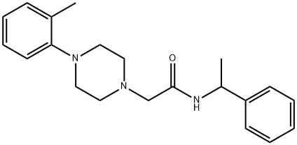 2-[4-(2-methylphenyl)piperazin-1-yl]-N-(1-phenylethyl)acetamide Structure