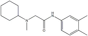 2-[cyclohexyl(methyl)amino]-N-(3,4-dimethylphenyl)acetamide 化学構造式