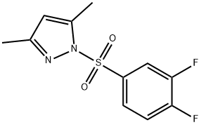 1-(3,4-difluorophenyl)sulfonyl-3,5-dimethylpyrazole Struktur