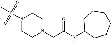 N-cycloheptyl-2-(4-methylsulfonylpiperazin-1-yl)acetamide Structure