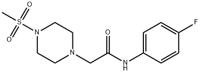 N-(4-fluorophenyl)-2-(4-methylsulfonylpiperazin-1-yl)acetamide Structure