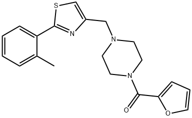 furan-2-yl-[4-[[2-(2-methylphenyl)-1,3-thiazol-4-yl]methyl]piperazin-1-yl]methanone,902731-03-7,结构式