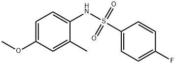 4-fluoro-N-(4-methoxy-2-methylphenyl)benzenesulfonamide Struktur