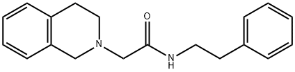 2-(3,4-dihydro-1H-isoquinolin-2-yl)-N-(2-phenylethyl)acetamide 化学構造式