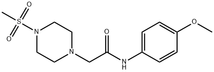 N-(4-methoxyphenyl)-2-(4-methylsulfonylpiperazin-1-yl)acetamide Structure