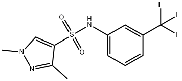 1,3-dimethyl-N-[3-(trifluoromethyl)phenyl]pyrazole-4-sulfonamide Structure