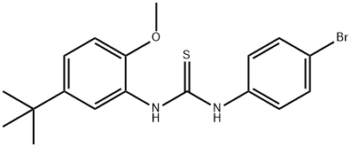 1-(4-bromophenyl)-3-(5-tert-butyl-2-methoxyphenyl)thiourea 结构式