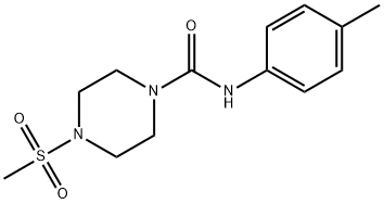 N-(4-methylphenyl)-4-methylsulfonylpiperazine-1-carboxamide 化学構造式