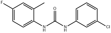 1-(3-chlorophenyl)-3-(4-fluoro-2-methylphenyl)urea Struktur