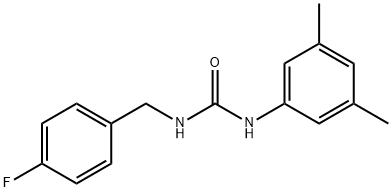 1-(3,5-dimethylphenyl)-3-[(4-fluorophenyl)methyl]urea Structure