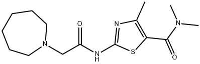 2-[[2-(azepan-1-yl)acetyl]amino]-N,N,4-trimethyl-1,3-thiazole-5-carboxamide Struktur