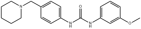 1-(3-methoxyphenyl)-3-[4-(piperidin-1-ylmethyl)phenyl]urea Struktur