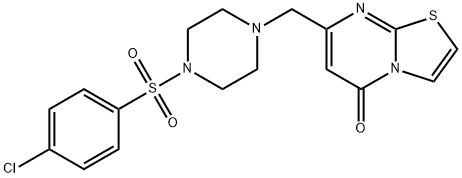 7-[[4-(4-chlorophenyl)sulfonylpiperazin-1-yl]methyl]-[1,3]thiazolo[3,2-a]pyrimidin-5-one,904748-61-4,结构式