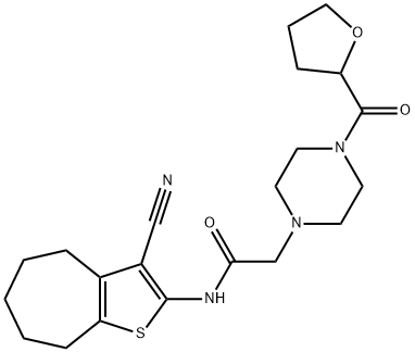 904751-37-7 N-(3-cyano-5,6,7,8-tetrahydro-4H-cyclohepta[b]thiophen-2-yl)-2-[4-(oxolane-2-carbonyl)piperazin-1-yl]acetamide