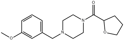 [4-[(3-methoxyphenyl)methyl]piperazin-1-yl]-(oxolan-2-yl)methanone Structure