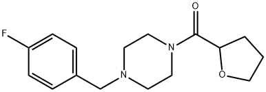 [4-[(4-fluorophenyl)methyl]piperazin-1-yl]-(oxolan-2-yl)methanone Structure