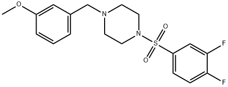 1-(3,4-difluorophenyl)sulfonyl-4-[(3-methoxyphenyl)methyl]piperazine Structure