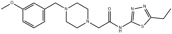N-(5-ethyl-1,3,4-thiadiazol-2-yl)-2-[4-[(3-methoxyphenyl)methyl]piperazin-1-yl]acetamide Structure