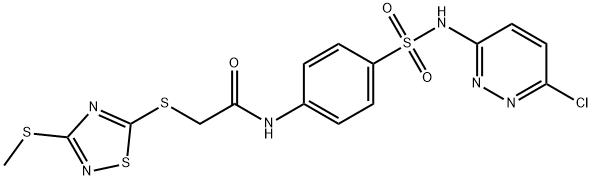 N-[4-[(6-chloropyridazin-3-yl)sulfamoyl]phenyl]-2-[(3-methylsulfanyl-1,2,4-thiadiazol-5-yl)sulfanyl]acetamide Structure