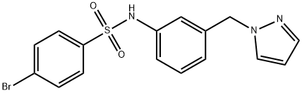 4-bromo-N-[3-(pyrazol-1-ylmethyl)phenyl]benzenesulfonamide Structure