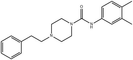 N-(3,4-dimethylphenyl)-4-(2-phenylethyl)piperazine-1-carboxamide Structure