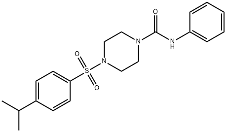 N-phenyl-4-(4-propan-2-ylphenyl)sulfonylpiperazine-1-carboxamide 结构式