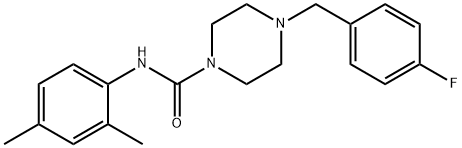 N-(2,4-dimethylphenyl)-4-[(4-fluorophenyl)methyl]piperazine-1-carboxamide Structure