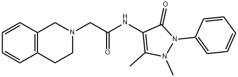 2-(3,4-dihydro-1H-isoquinolin-2-yl)-N-(1,5-dimethyl-3-oxo-2-phenylpyrazol-4-yl)acetamide Structure