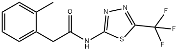 2-(2-methylphenyl)-N-[5-(trifluoromethyl)-1,3,4-thiadiazol-2-yl]acetamide,906789-06-8,结构式